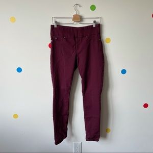Jordache Size M Burgundy Woman Pants